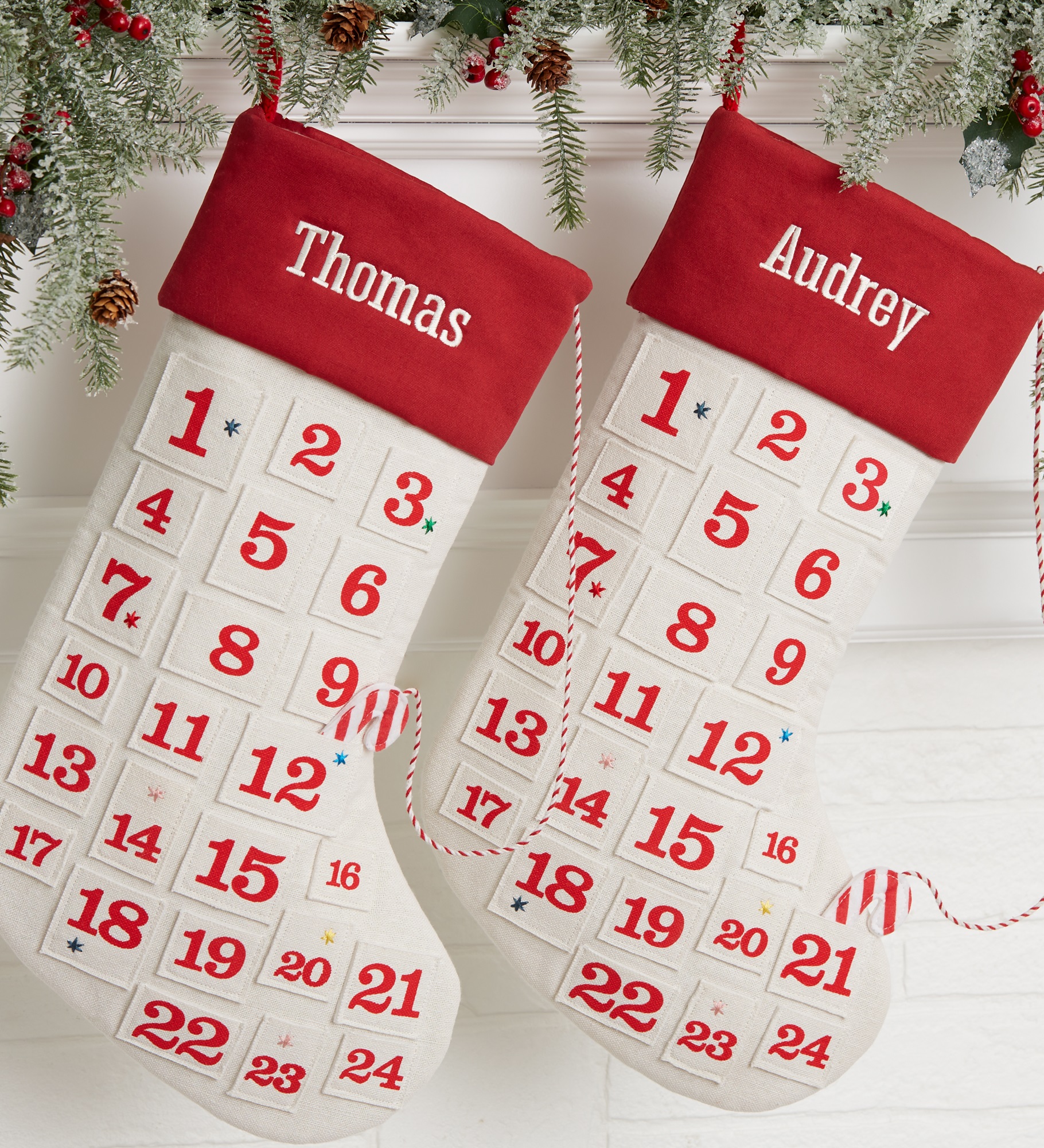 Countdown To Christmas Personalized Advent Calendar Stockings